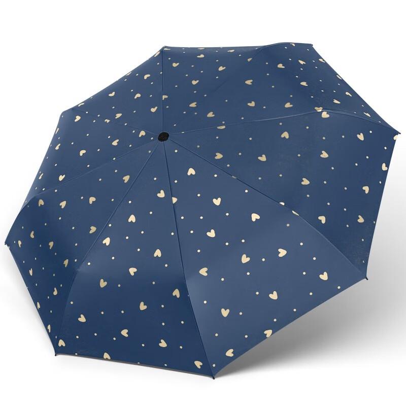 

MAYDU Heart-Shaped Black Glue UV Protection Umbrella