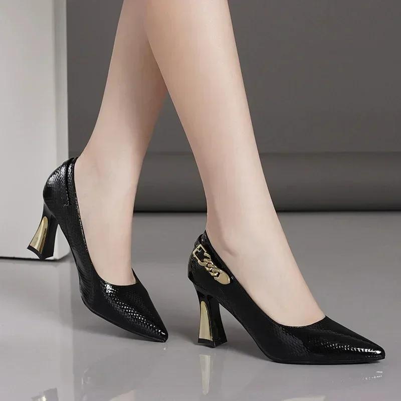 Fashion Fashion Women High Heels Shoes Sexy Pointed Toe Elegant Sandals Woman 2025 New Spring Designer Party Trend Pumps