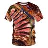 Lustige Spiegeleier 3D-gedruckte T-Shirts Essen Hamburg Pommes Streetwear Herren Damen Mode Kurzarm T-Shirt Kinder T-Shirts Oberteile