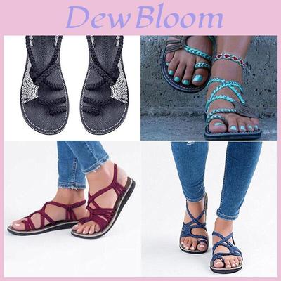 Bohemian Flat Flip Flops Sandals With Elegant Bandages For Stylish Summer Outings