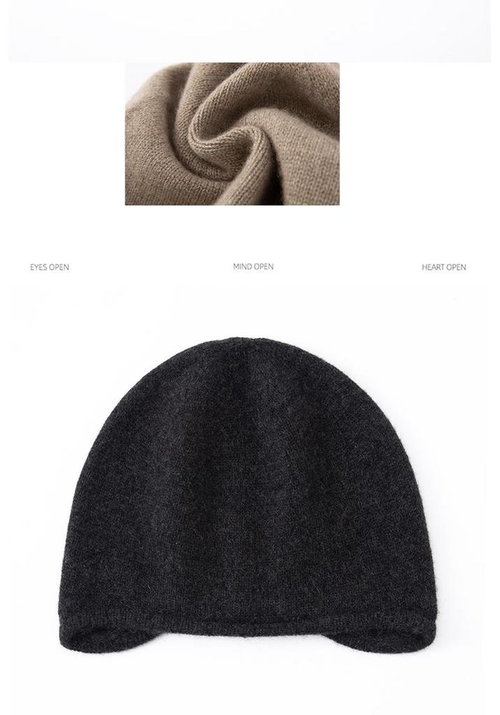 Women's 100% Pure Cashmere Knit Hat - Warm, Versatile, New Autumn/Winter Style
