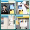 Magnetic Wall-Mount Suction Cup Pen Holder for Whiteboards and Blackboards, Large Capacity, Magnetic Pen Case