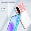 For Samsung Galaxy A36 5G Case TPU + PC Clear Phone Cover with CD-Veins Camera Lens Sliding Lid