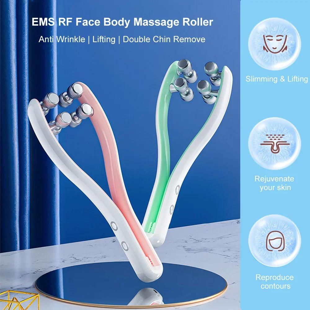 Beauty Face Massager Roller Y Shape Facial Lifting Device V Face Double Chin Remover Face Care Shape Belt Skin Care Massage Tool