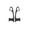 2Pcs Carbon Fiber Interior Front Door Armrest Cover Trim For BMW 3 Series E46