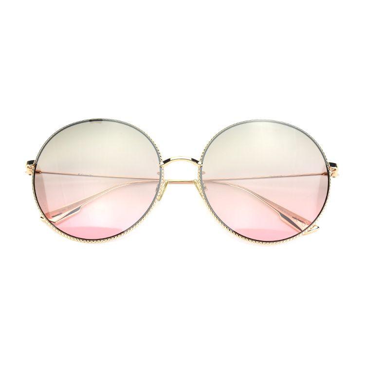 Dior Goldrahmen Pink Grüner Farbverlauf Runde Sonnenbrille Herren Sonnenbrille DIORSOCIETY2F-DDB-6086