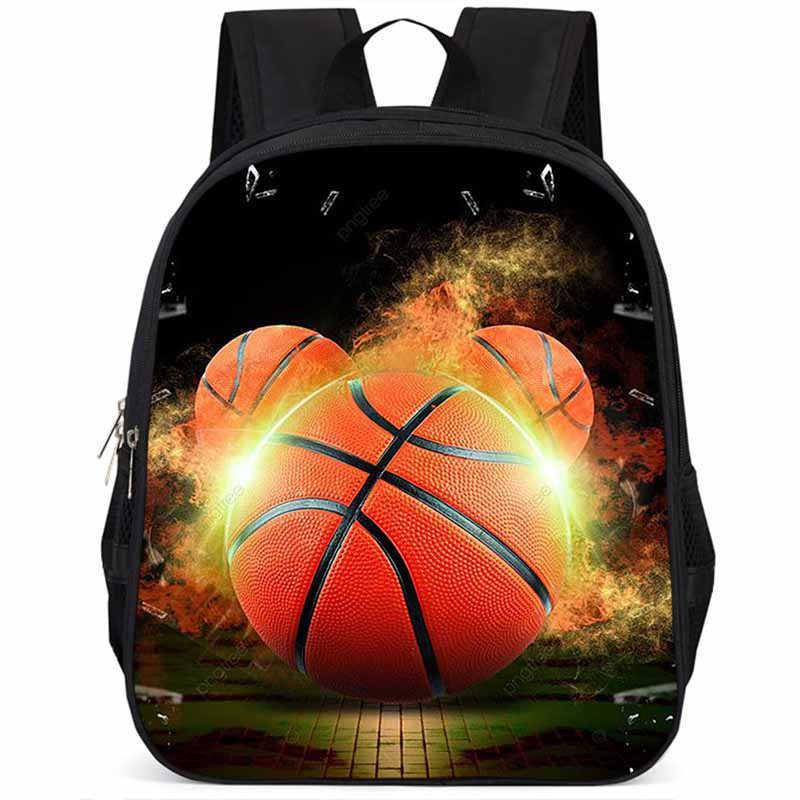 

Trendy Unisex Basketball 15-inch Lightweight School Backpack For Kids 15