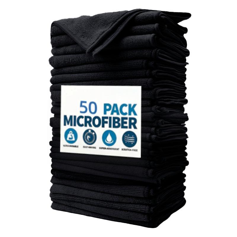 

1/5/10 шт. Многофункциональная чистящая салфетка из микрофибры для кухни, мебели и автомобиля 25x25cm чёрный