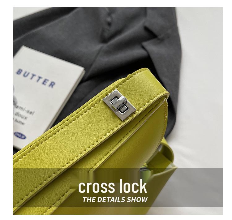 Bags Sense Women's 2023 Autumn Trendy Underarm Shoulder Bag with Bias Lock and Large Capacity