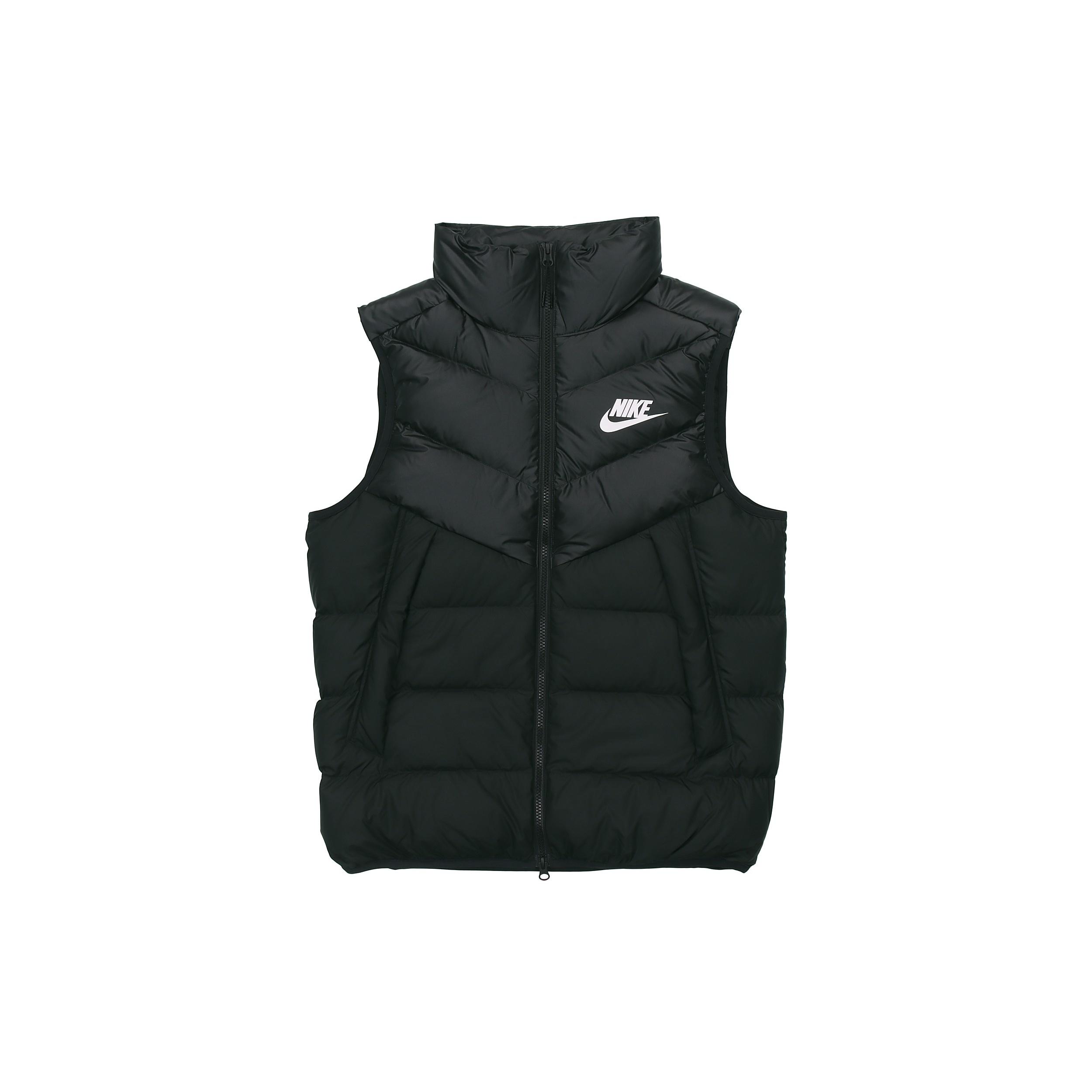 Nike Sportswear Windrunner Down Fill Sports Splicing Stand Collar Down Vest Black Men s 928860-010 S