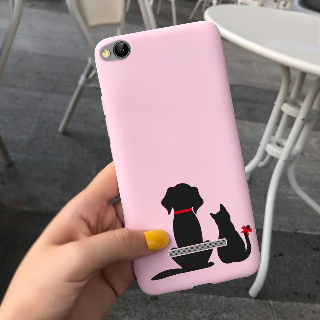 Phone Case For Xiaomi Redmi 4A 5A 6A 7A Case Lovely Cartoon Silicone Cover Candy Color Soft Funda For Redmi 4a 5 a 6a 7a Coque