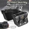PU Leather Motorcycle Saddlebags Saddle Tool Bags Left and Right Pouch
