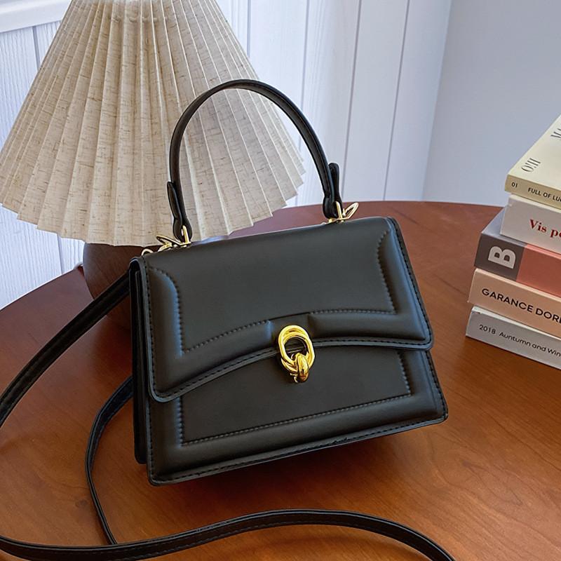 Trendy Fashionable 2024 Spring New Simple Chic Handbag Shoulder Crossbody Bag чёрный