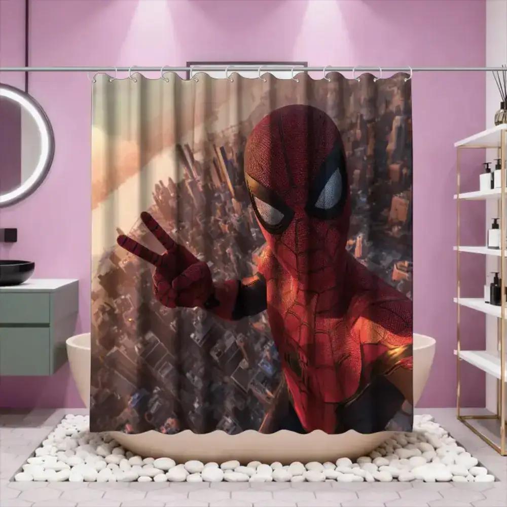 

1pc Bathroom Shower Curtain, Superhero Theme Day, Movie Story Day Shower Curtain, Includes 12 Hooks, 180*180cm Bathroom Curtai 90x180cm