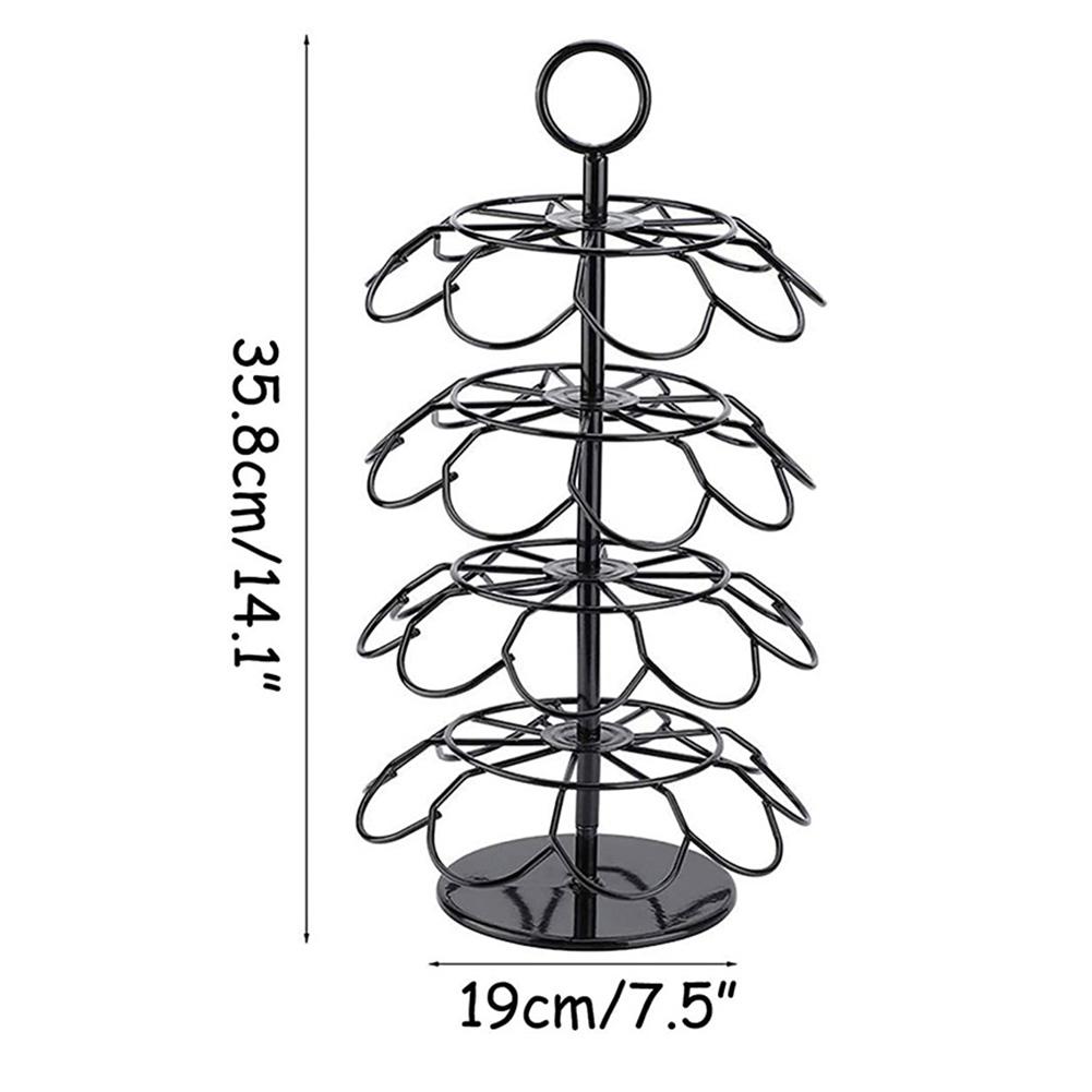 New Practical Metal Coffee Capsule Dispensing Tower Stand Fits for 36 Cups Capsules Storage Pod Holder Coffee Tamper Capsulas