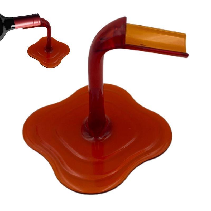Personality Spilled Wine Bottle Holder Wines Tray Stand for Home Decoration Desktop Bar Hotel
