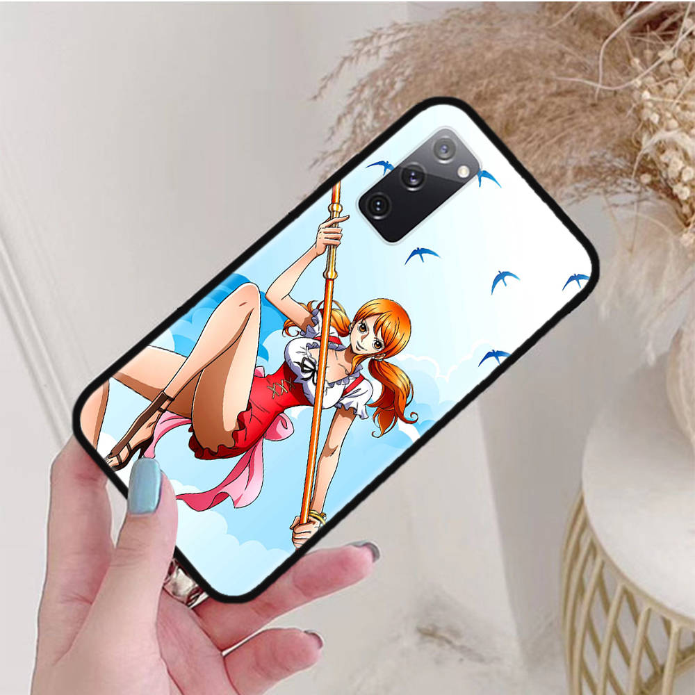 Black Case for Xiaomi Poco X6 X4 M5 M6 F5 F6 C65 C55 C50 C51 C40 Pro Redmi 14C A3X 13C 12C 11T 10A 9C Note 7 6 8A Plus W-74 One Piece Nami Hancock