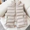 Women S Loose Short Sleeveless Stand Collar Vest For Autumn Winter Daily Wear