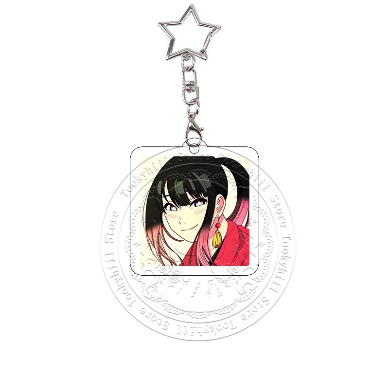 Anime Cartoon Akane-banashi Acrylic Keychain Bag Decoration Diy Cosplay Props Art Comic Cover Keyring Pendant Birthday Gift