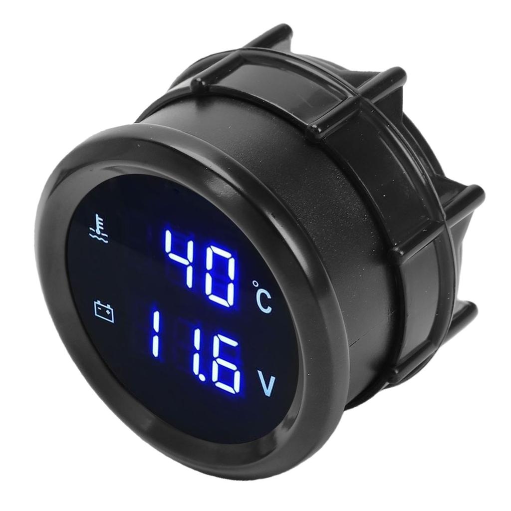 Digital Dual Water Temp Voltmeter 1 8 Inch NPT Thread 52mm 2 in 1 Car Voltmeter and Water Temperature Gauge