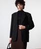 Tienjitiumeon W Pin Stripe Structure Single Jacket (Black) Tnja6E104Bk