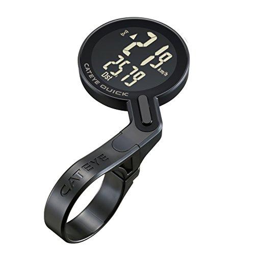 

CAT EYE Cycle Computer [CC-RS100W] QUICK, Out-Front Mount, Stylish Design, Inverted LCD, Bicycle Speedometer, Rainproof, Water Resistant, Time Display