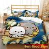 3D Print Bubu Dudu Cartoon Bear Panda Bedding Set Printed With Pillowcase Duvet Cover Soft Single Double Queen Super King Size