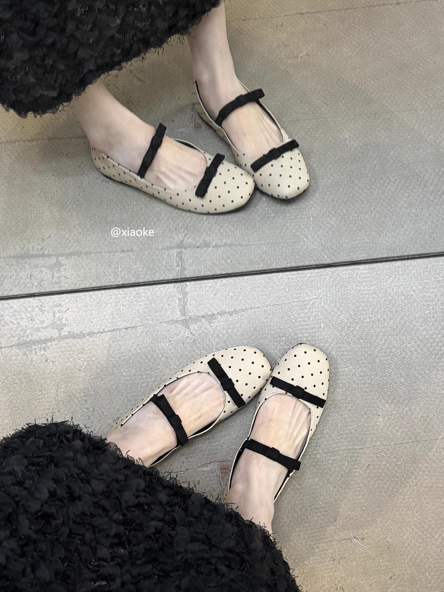 

French evening wind bow square head Mary Jane shoes ballet shoes 2025 new fairy style with skirt grandma shoes 40