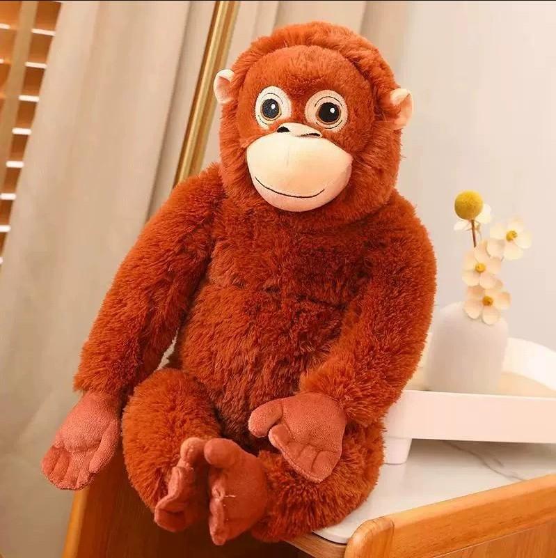

Popular New Cute Monkey Plush Toys Soft And Huggy Animals Children S Birthday Gifts Realistic Gorilla Long-Armed Figurines (As shown-10033)-