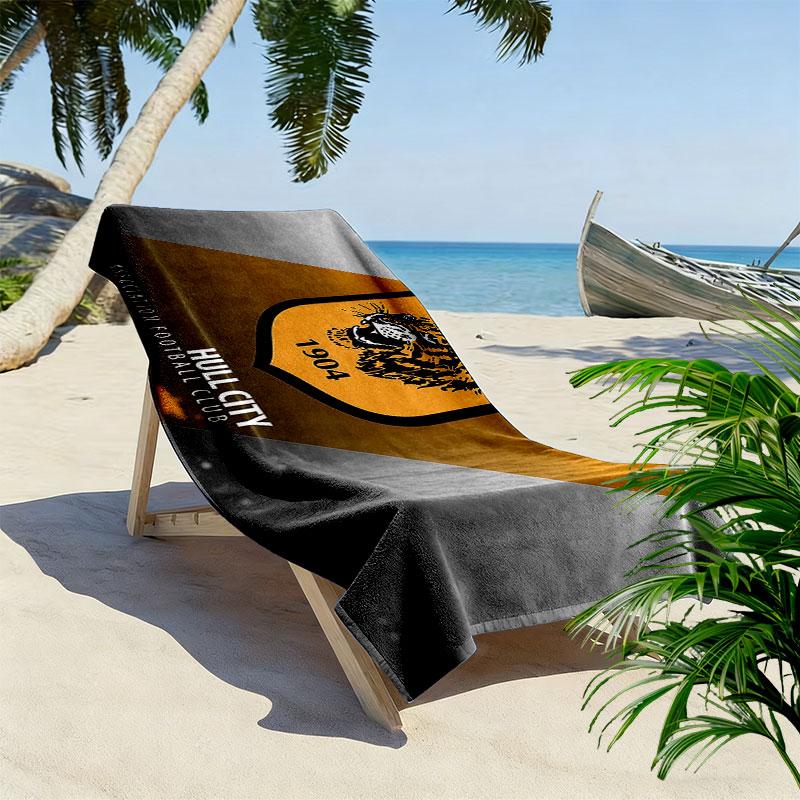 Hull City Print Beach Towel, Large Soft Quick Dry Towel for Beach Camping Swimming
