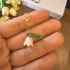Lily of the valley Shoe laces Charms for Sneakers Decorations Camellia Pearl Flower Shoe Charm Buckle DIY Shoes Accessories 1Pcs