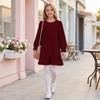 Lässiges Rüschenkleid für Mädchen, Bequemes Farbkleid für Frühling und Herbst zum täglichen Tragen