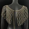 Rhinestones Embellished Fringe Design Shoulder Chain Jewelry For Bride During Wedding Ceremonies Festivities