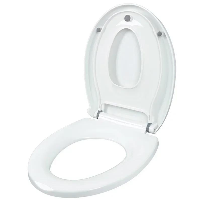 Thickened Slowly Lowering Dual Purpose Toilet Lid - Mother Child Seat Cover Ideal Household Accessory for Adults & Children
