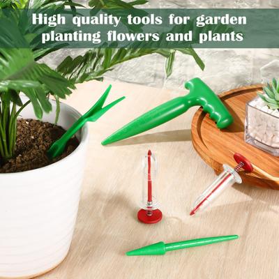 6Pcs Mini Sowing Spreader Set Manual Planting Dibber Widger Handheld Sowing Sower Dispenser