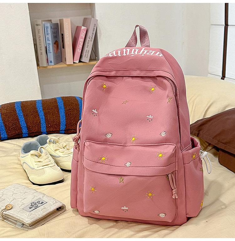 Schoolbag Summer New Ins Small Fresh Polka Dot Sweet Girl Travel Mini Backpack High Value Literary and Artistic Fan Girls Backpack