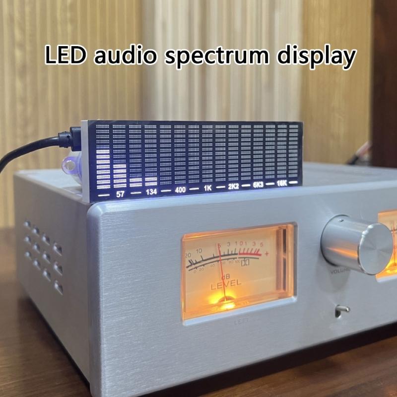 Upgrades LED Sound Visualizers Music Spectrum Display 20Hz to 25KHz with 3.5mm Input for Homes Studio & Party decors