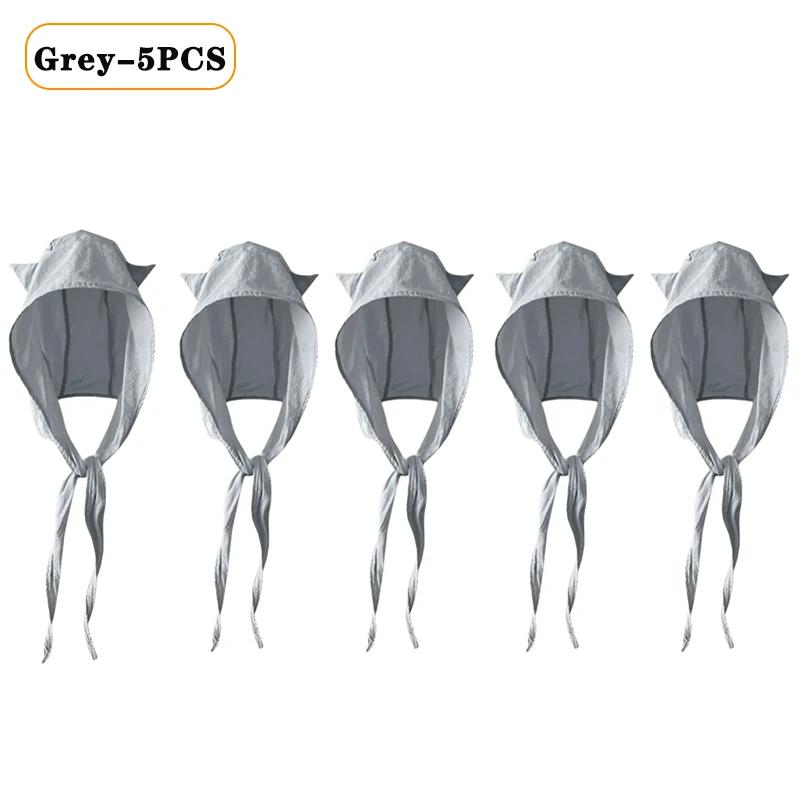1-10PCS Summer Quick Dry UV Protection Sun Visor Hat for Women with Devil Horns Strap Cat Ear Slimming Outdoor Hiking Beach Cap