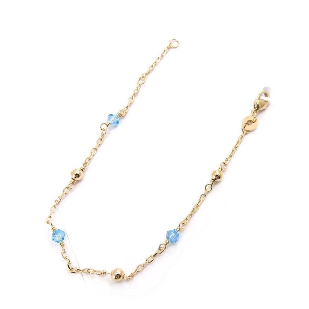 Les Trésors De Lily [K1816] - Bracelet Plaqué Or 'Sissi' bleu