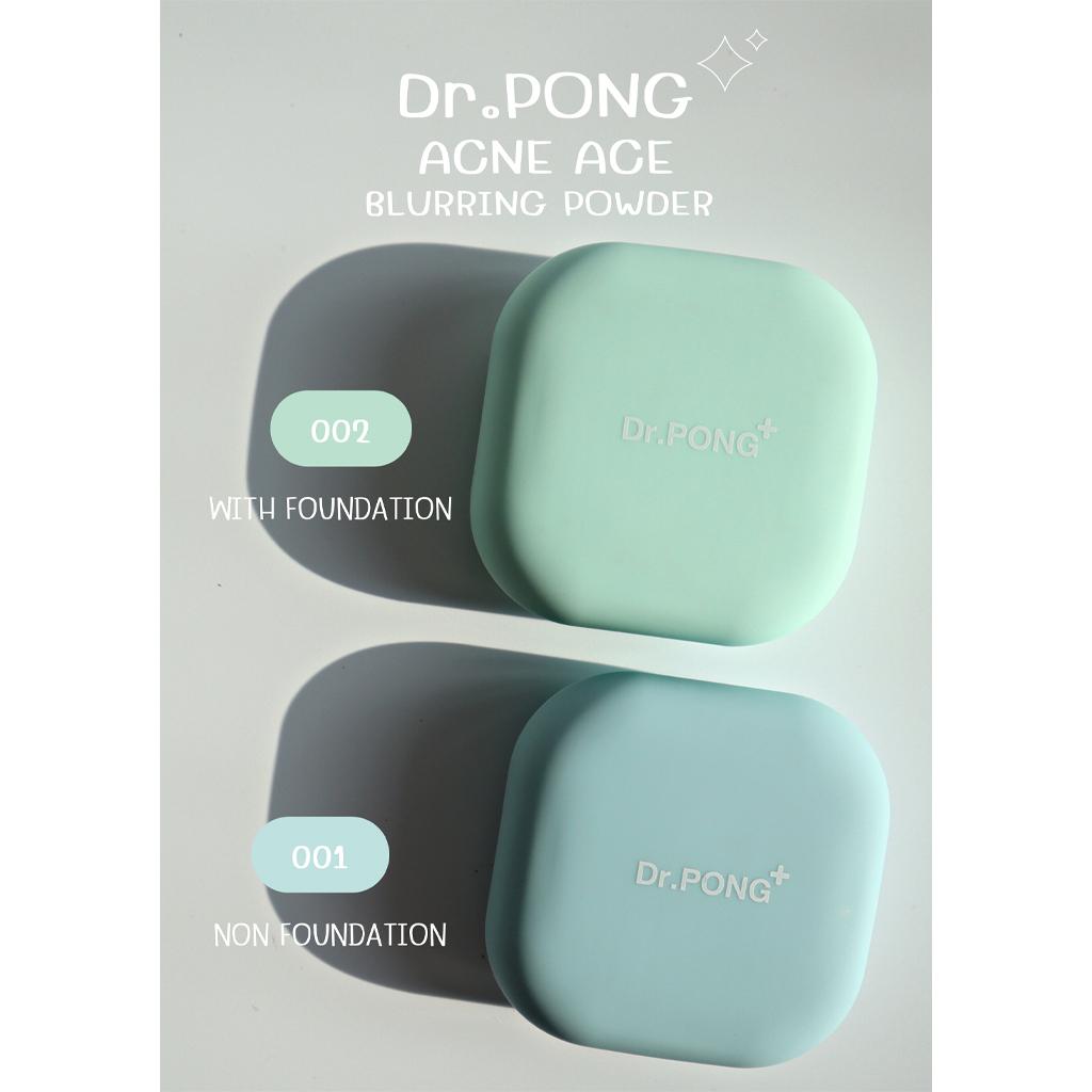 Dr.PONG+ ACNE ACE 002 Puder rozmywający z podkładem, niacynamid, cynk PCA, olejek z drzewa herbacianego, kwas traneksamowy, witamina E, 10 g.