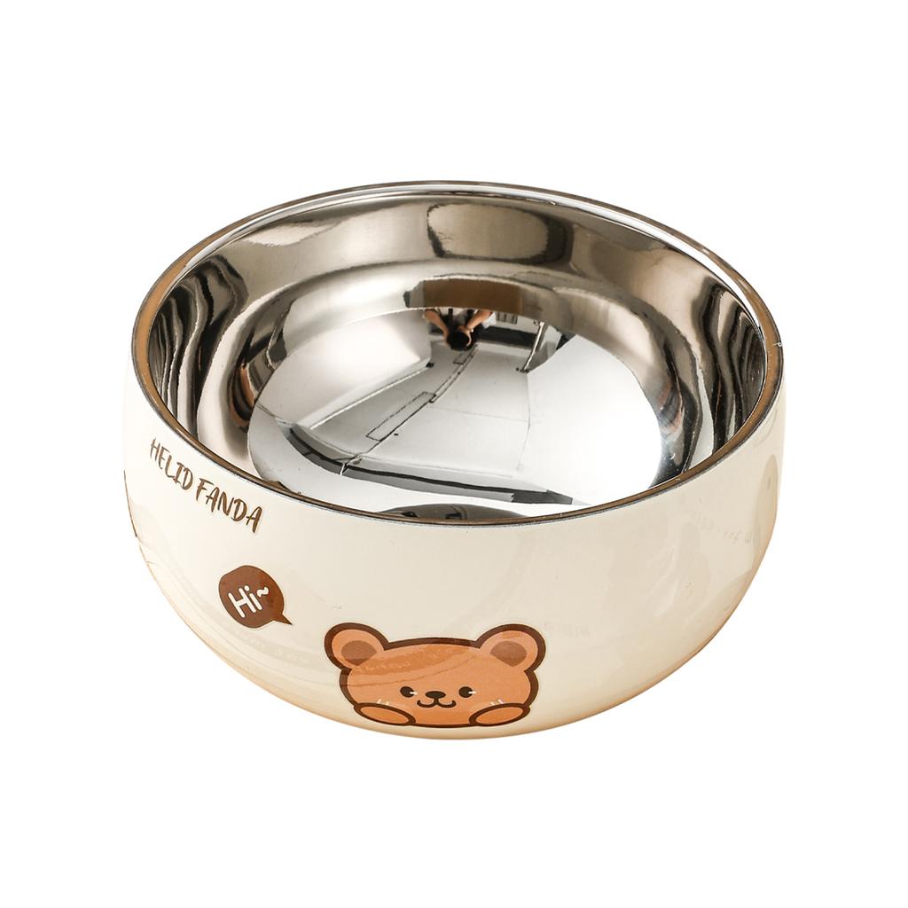 316 Stainless Steel Soup Bowl Large Capacity Round Rice Bowl With Cutlery Kitchen Tableware Children Food Container