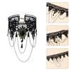 Chain Lace Choker Necklace Vintage Tassel Chain Necklace Punk Crystal Collar