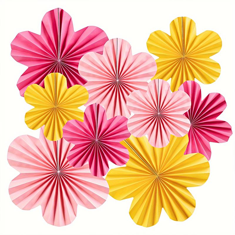 9 stk Hengende Papirvifter Tapet Bryllupsblomsterveggdekorasjon Fest Flere Alternativer Tilgjengelig