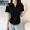 Mark Fairwhale Women's Polo Collar Slim Fit Short Sleeve T-Shirt