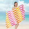 Tropical Sunset Palm Tree Polyester Beach Towel Quick Dry Sand Free Bath Towel For Summer Vacation Swim Pool Seaside Surf