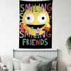 VIKAMA Happy Smiley Face Tapestry Colorful Smiley Faces Bohemian Decor To Add Joyful Vibes To Your Living Room or Bedroom