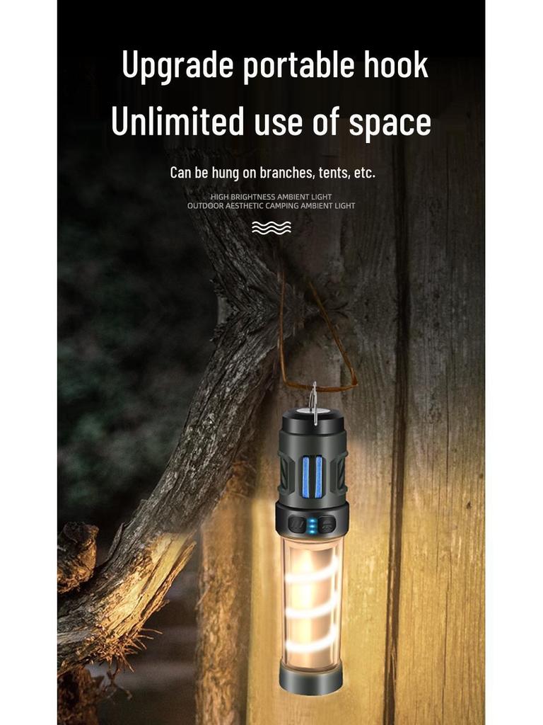 Portable Outdoor Camping Light with Tripod, Flashlight, Mosquito Repellent, and Tent Atmosphere Lighting