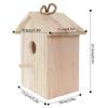 Window Birdhouse Hanging Wood Bird Nest for Cardinals Finch Garden Decor