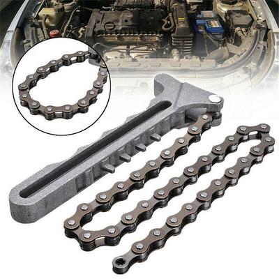 Auto Dismantling Tools Adjustable Car Engine Oil Filter Chain Grip Key Wrench Remover Tools Car Repair Tools Car Accessories