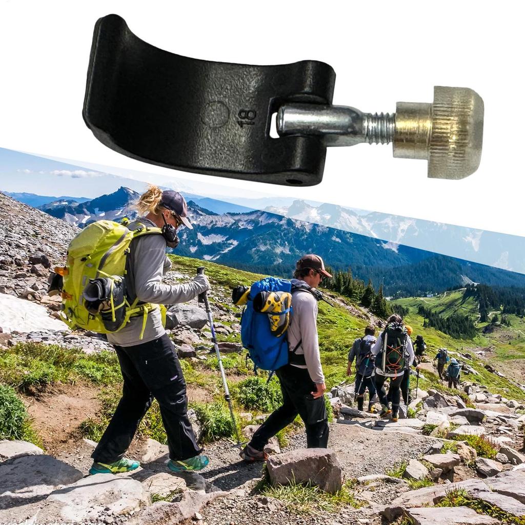 Bastone da passeggio Manico con blocco Parti Bastone da trekking durevole Blocco Sostituzione Serrature portatili Clip Chiusura Bastone Escursionismo all'aperto